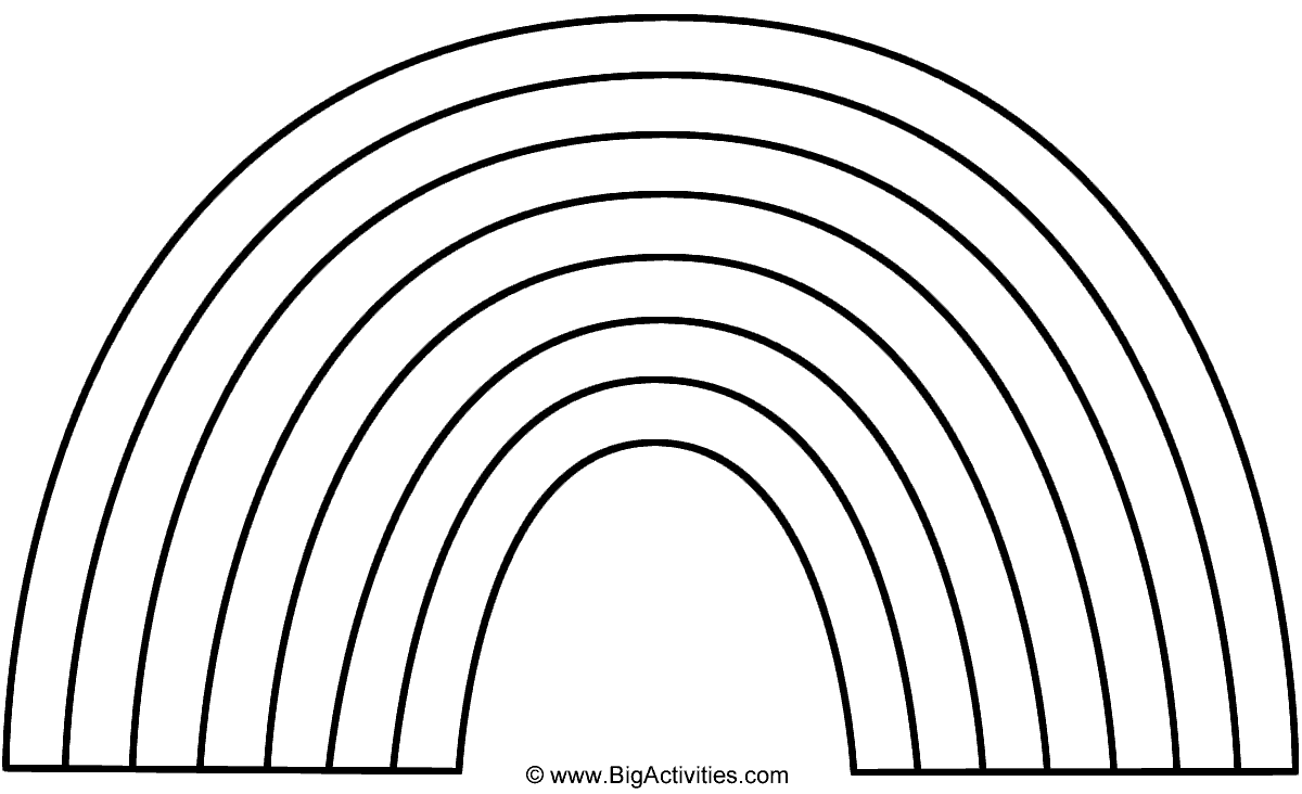 Rainbow Coloring Page Nature 