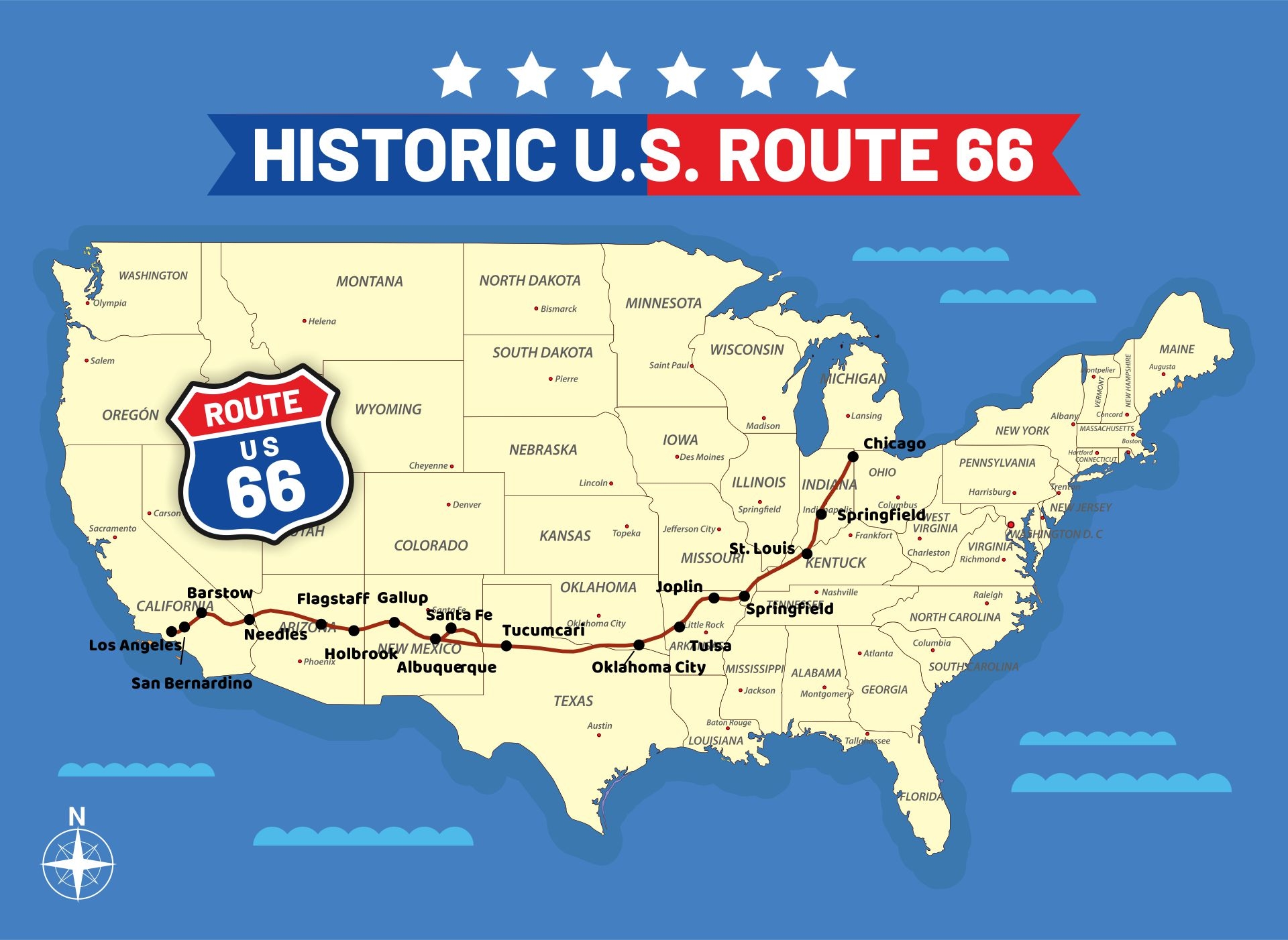 printable map route 66 printable map route 66