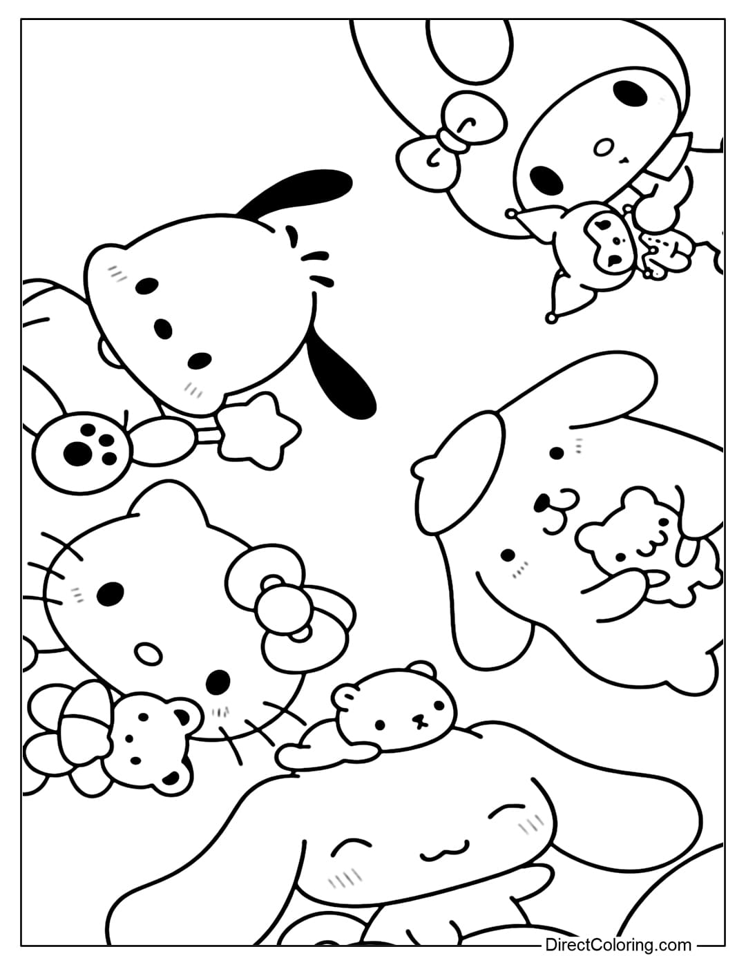 coloring pages hello kitty