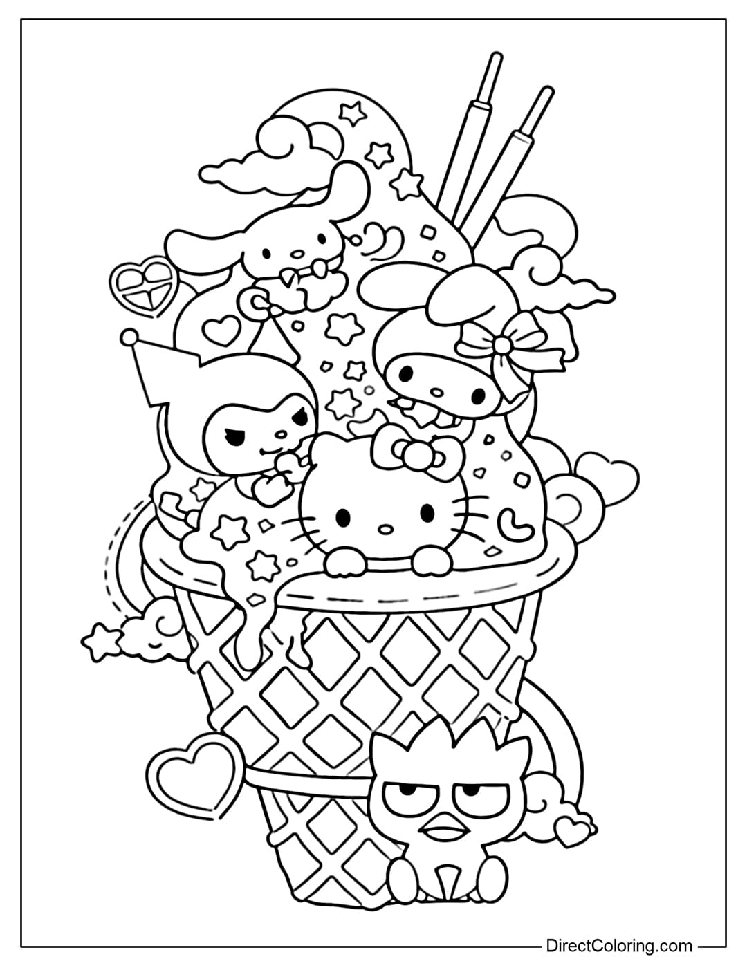 Sanrio Coloring Pages Free PDF To Download And Print