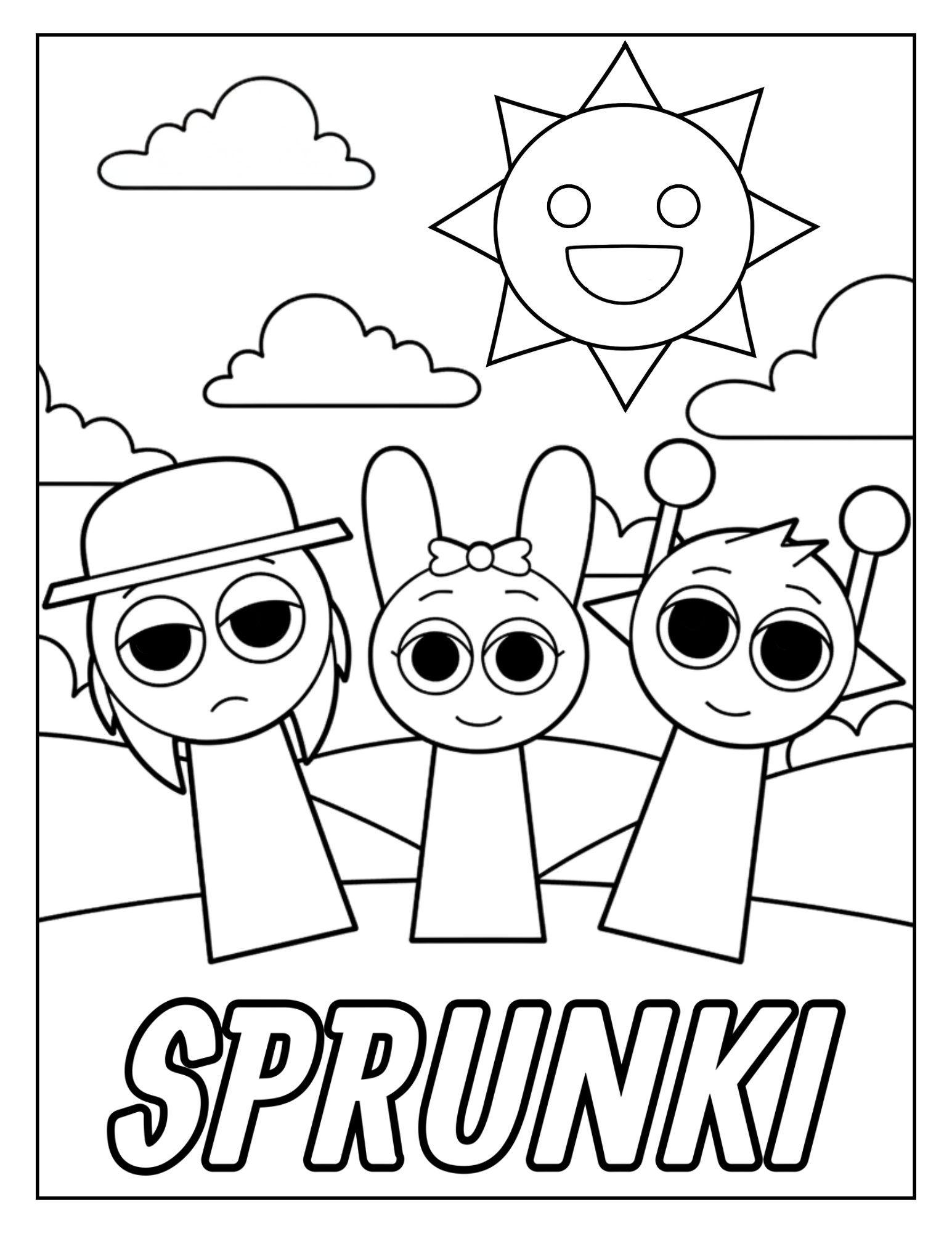 Sprunki Coloring Pages 34 Free Printable PDFs 