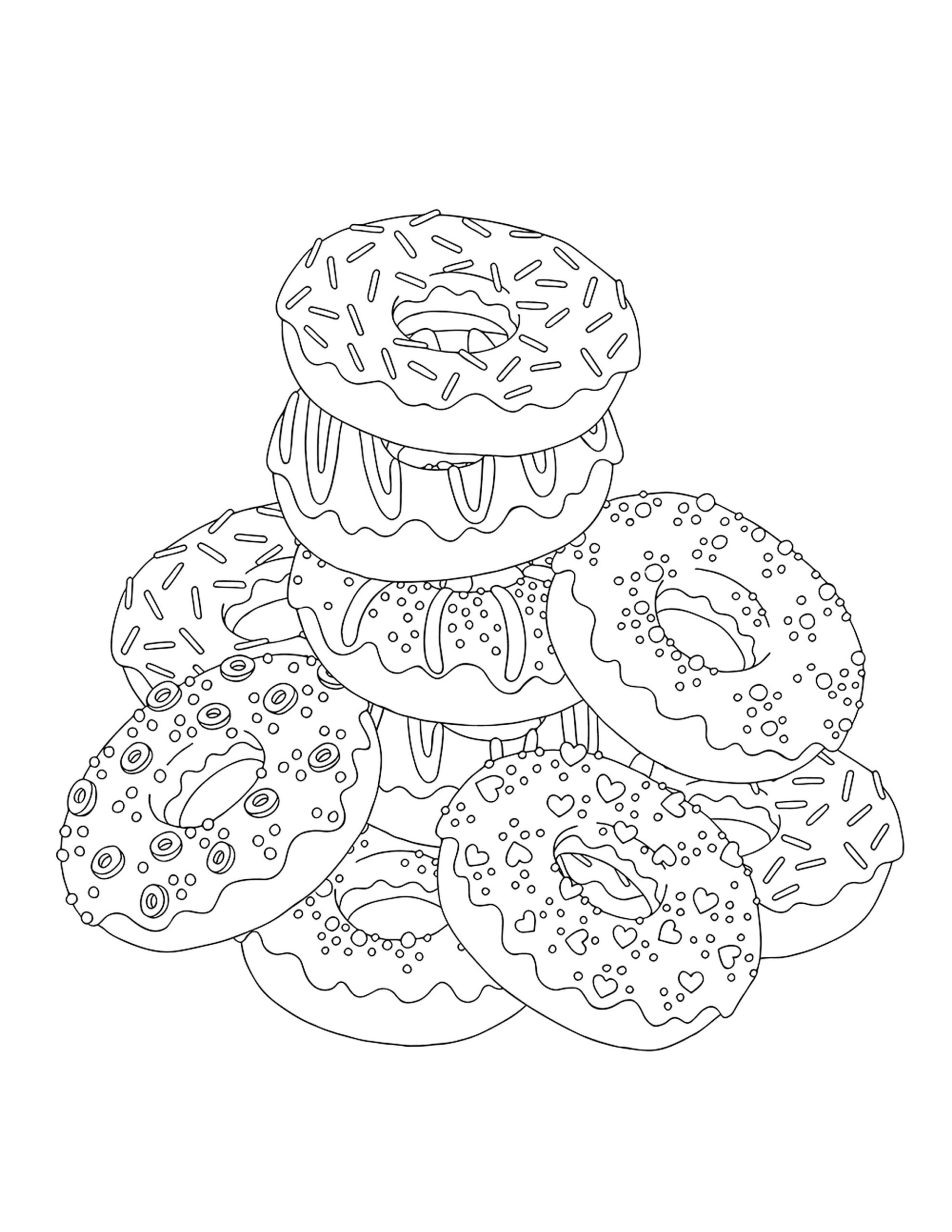 donut coloring page