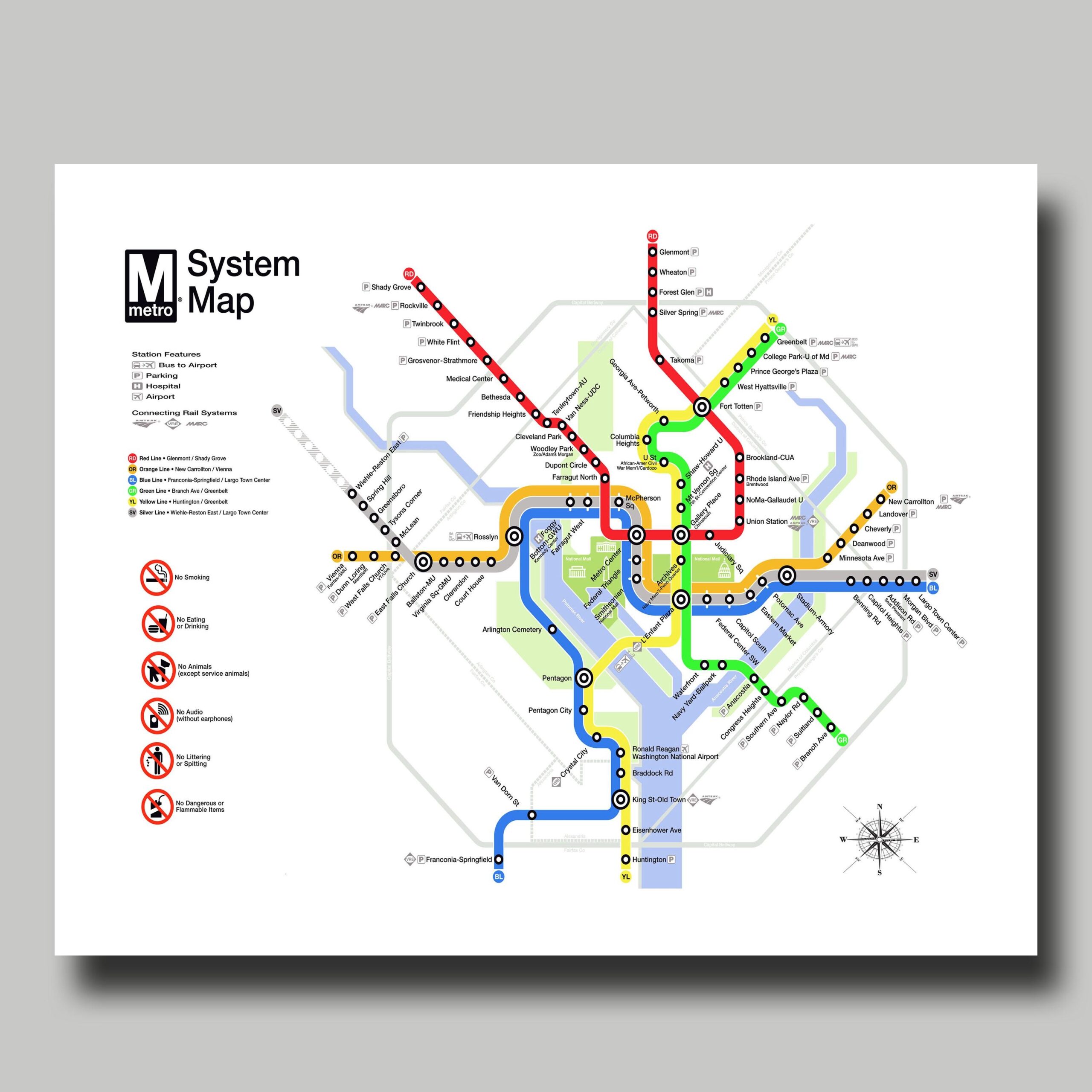 Sweatshirts Washington DC Metro Map Etsy