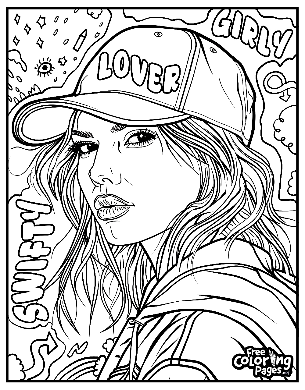 Taylor Swift Coloring Pages Taylor Swift Coloring Sheets FreeColoringPages