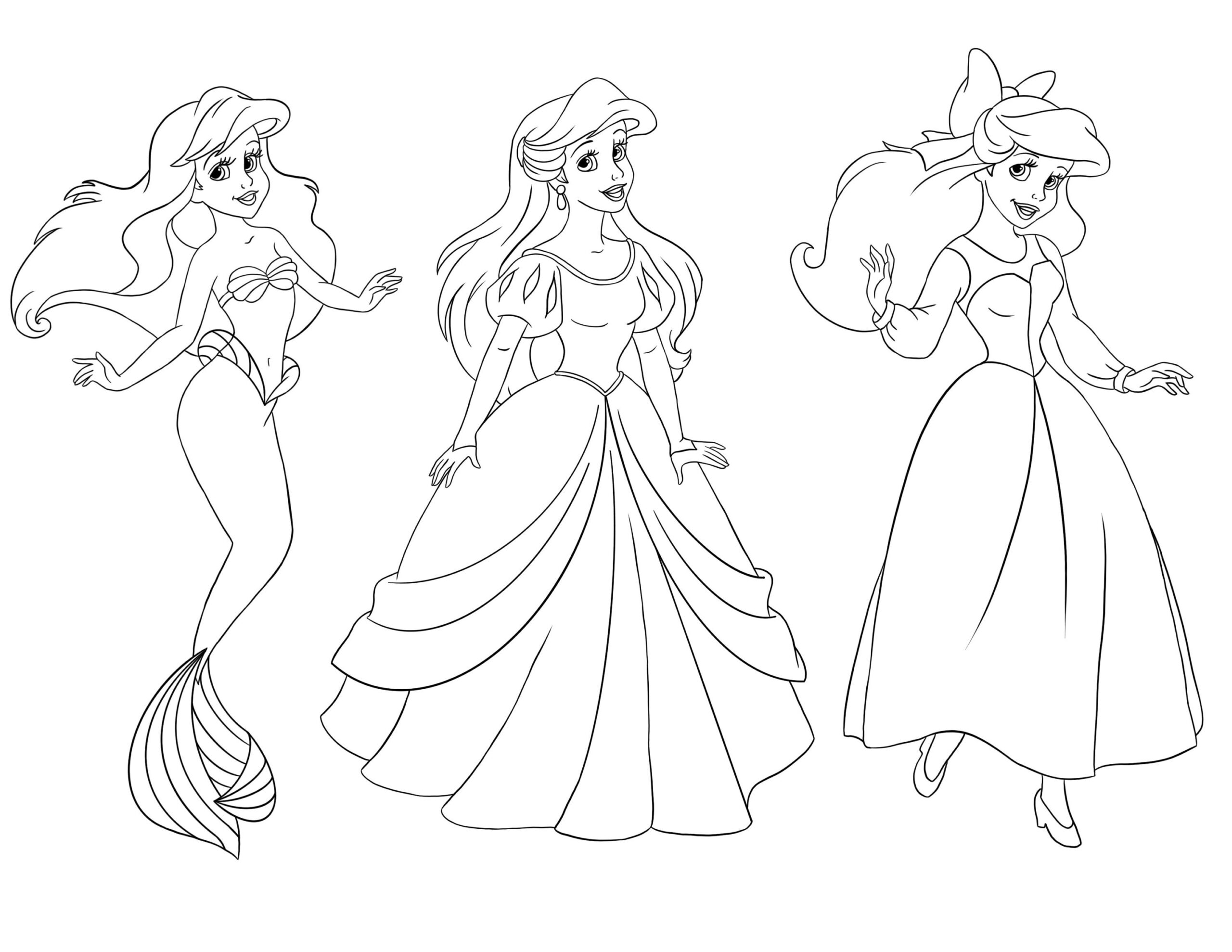 princess ariel coloring pages