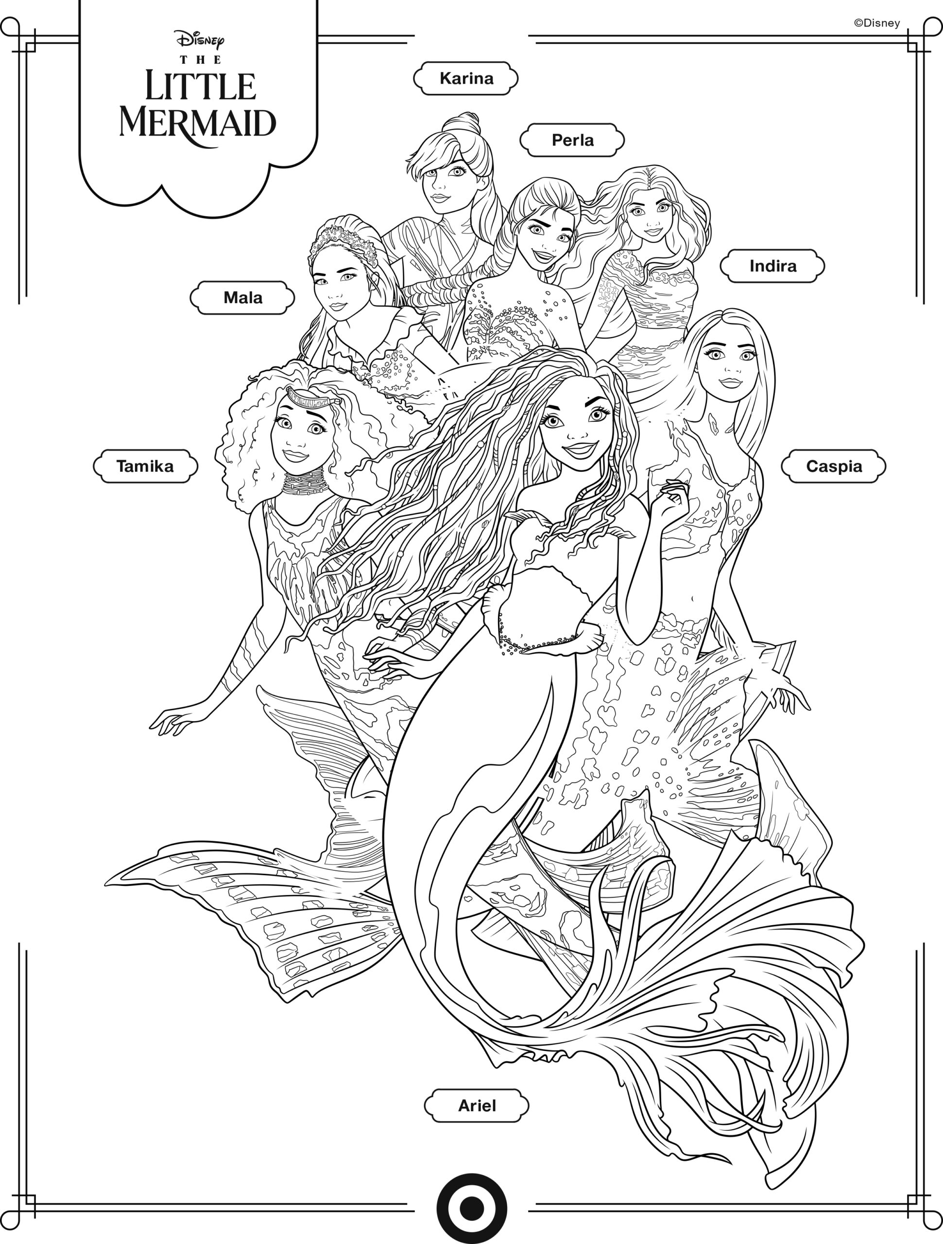 ariel coloring pages