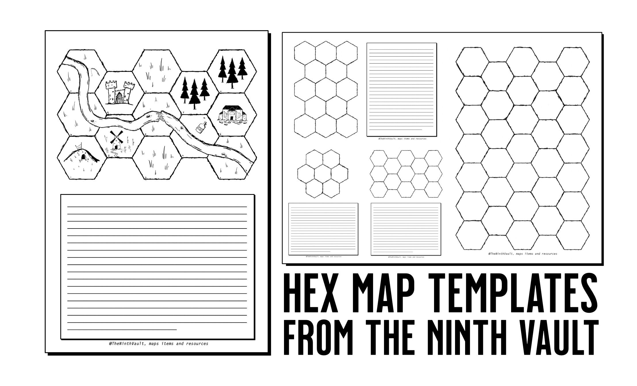 The Ninth Vault Hex Map Template By The Ninth Vault The Ninth Vault Hex Map Template By The Ninth Vault