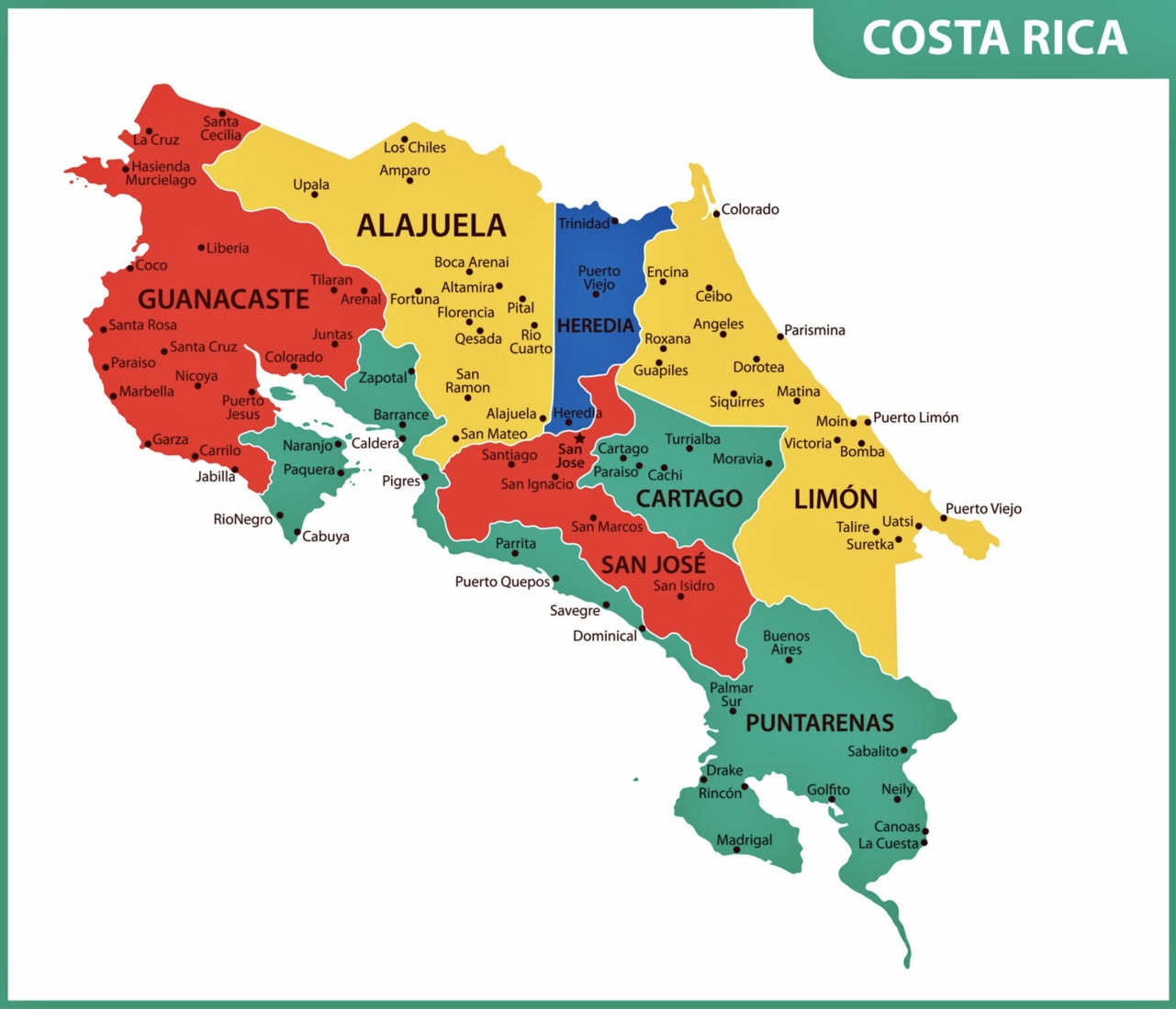 printable map of costa rica printable map of costa rica