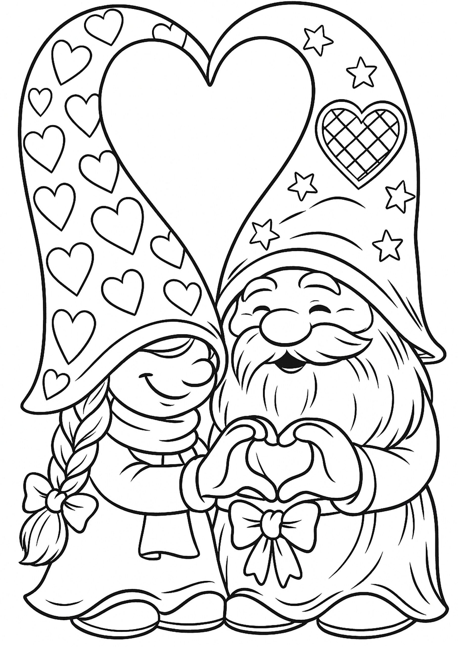 valentine's day color pages