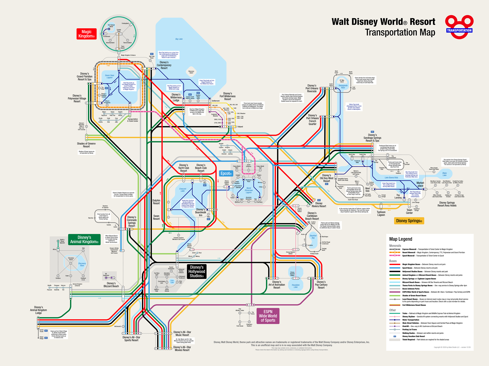 walt disney world resort map printable