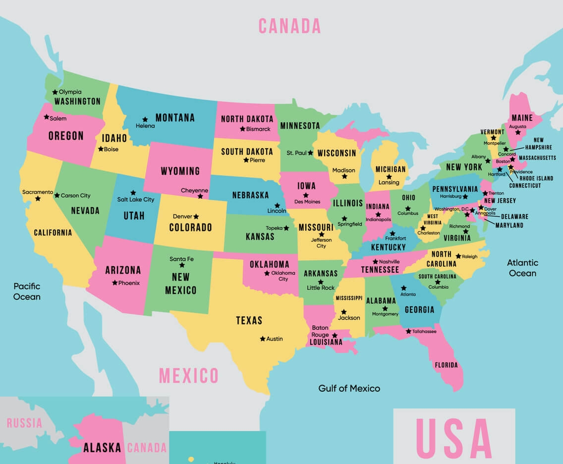 printable us map with state capitals printable us map with state capitals