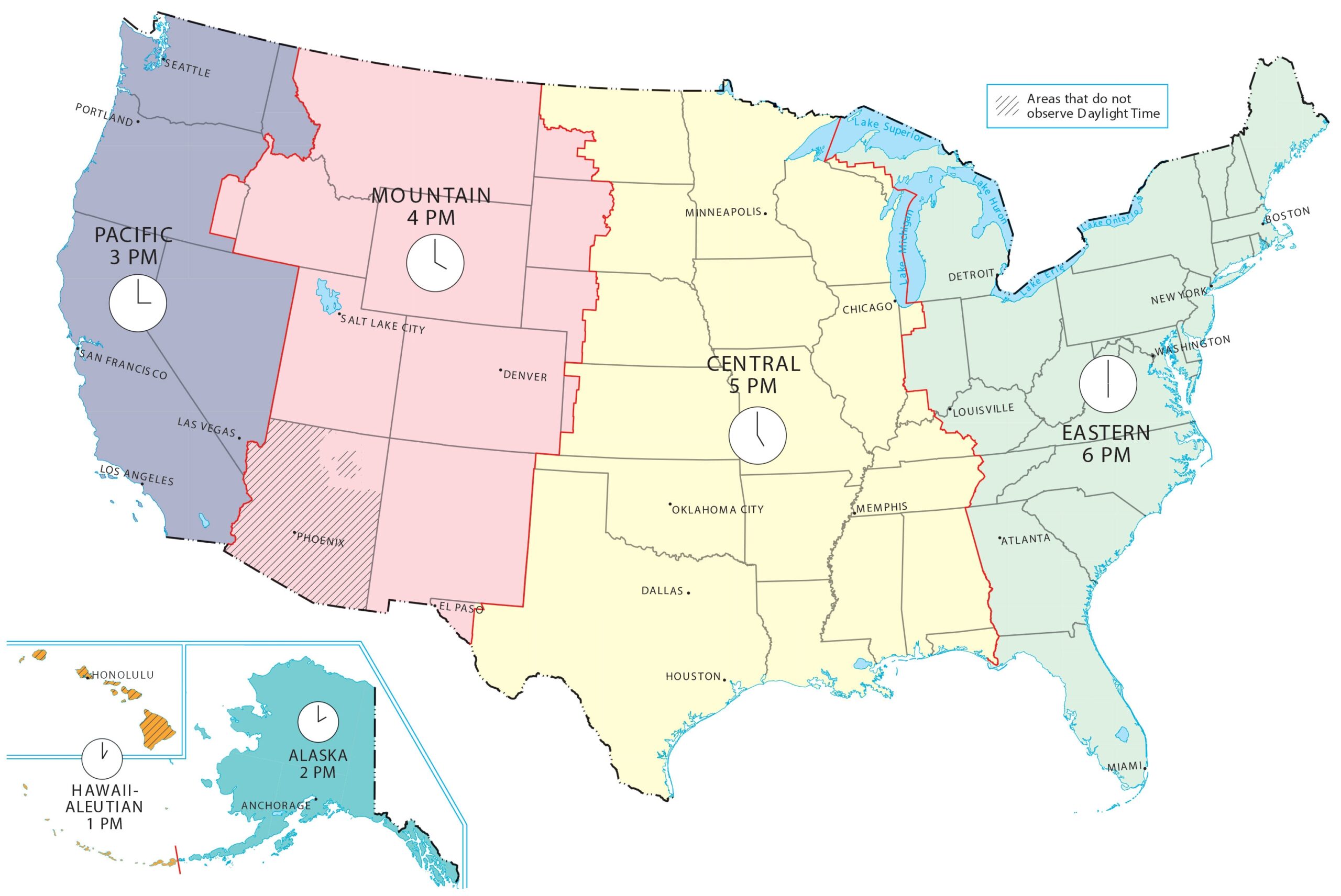 US Time Zone Map GIS Geography