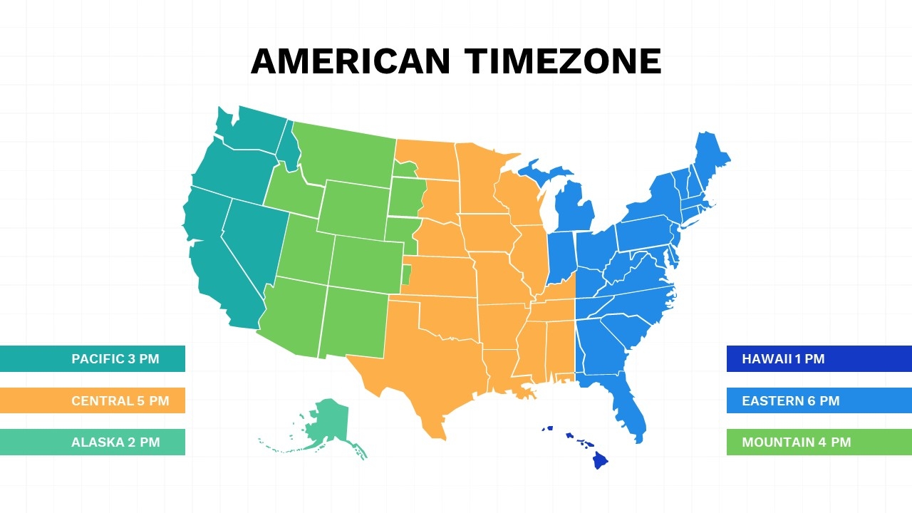 US Time Zone Map Template Find United States City Current Time