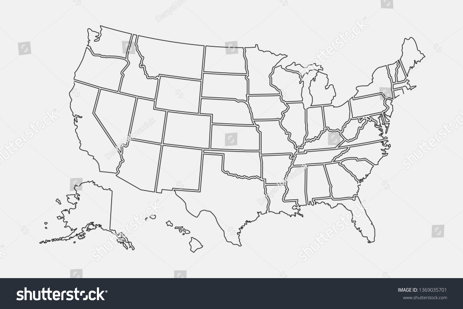 u.s. map blank printable