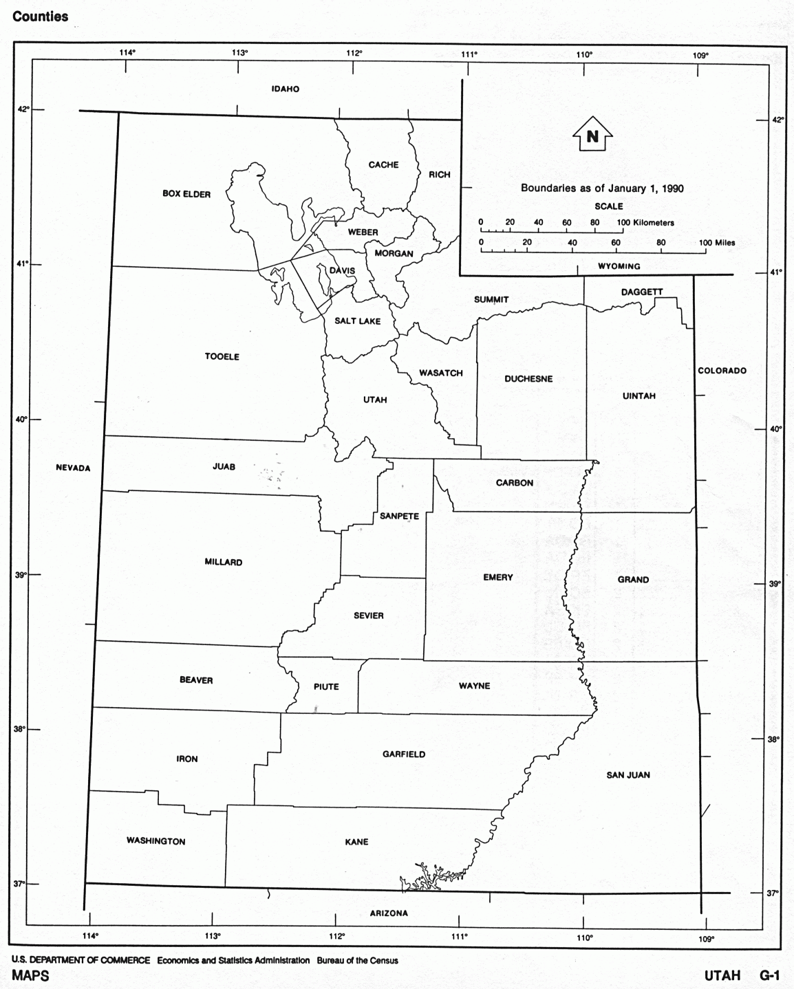 Utah Free Map Utah Free Map