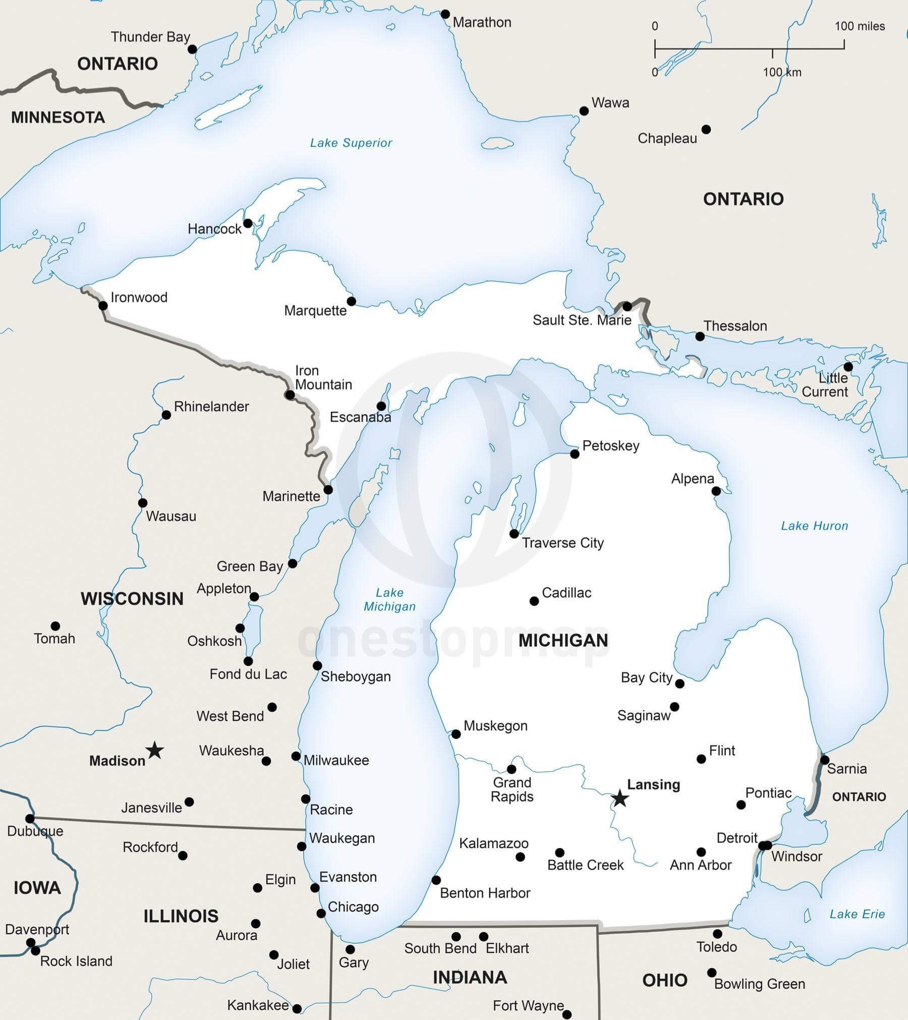 printable map of michigan printable map of michigan