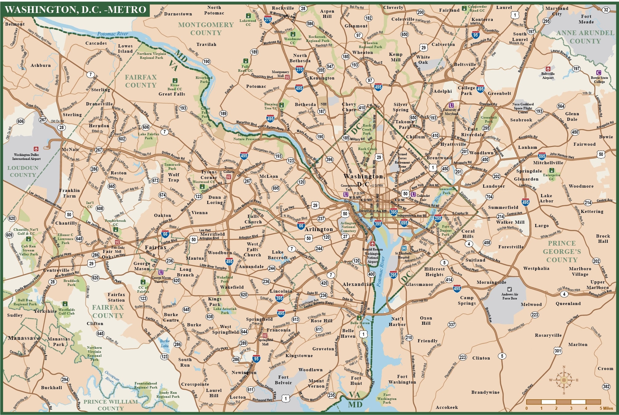 washington dc metro map printable