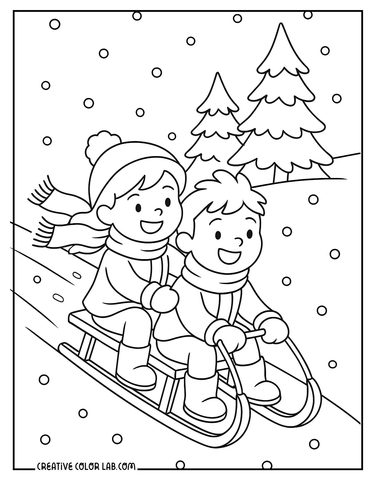 Winter Coloring Pages Free PDF Printables Winter Coloring Pages Free PDF Printables